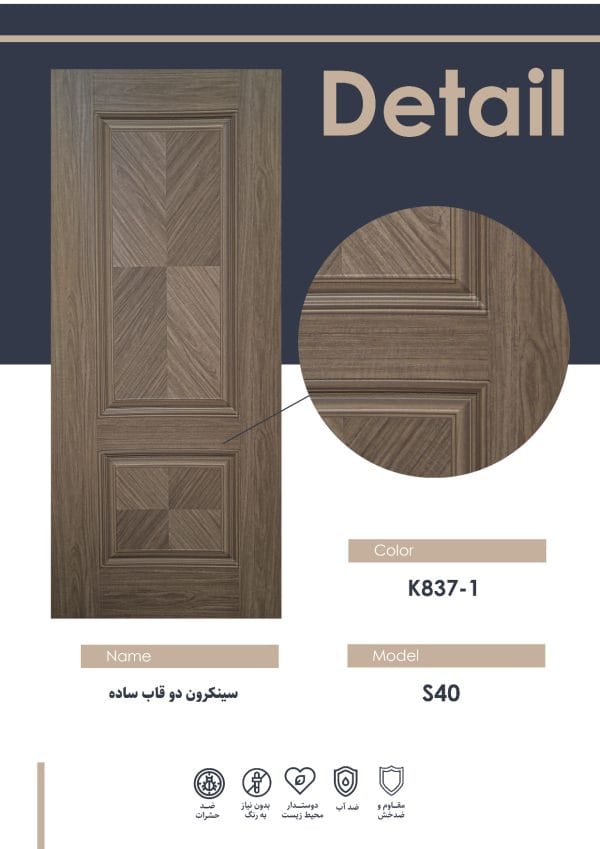 رویه درب سینکرون دو قاب ساده