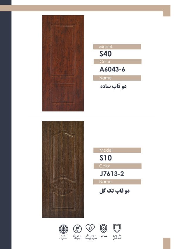 رویه درب دو قاب تک گل